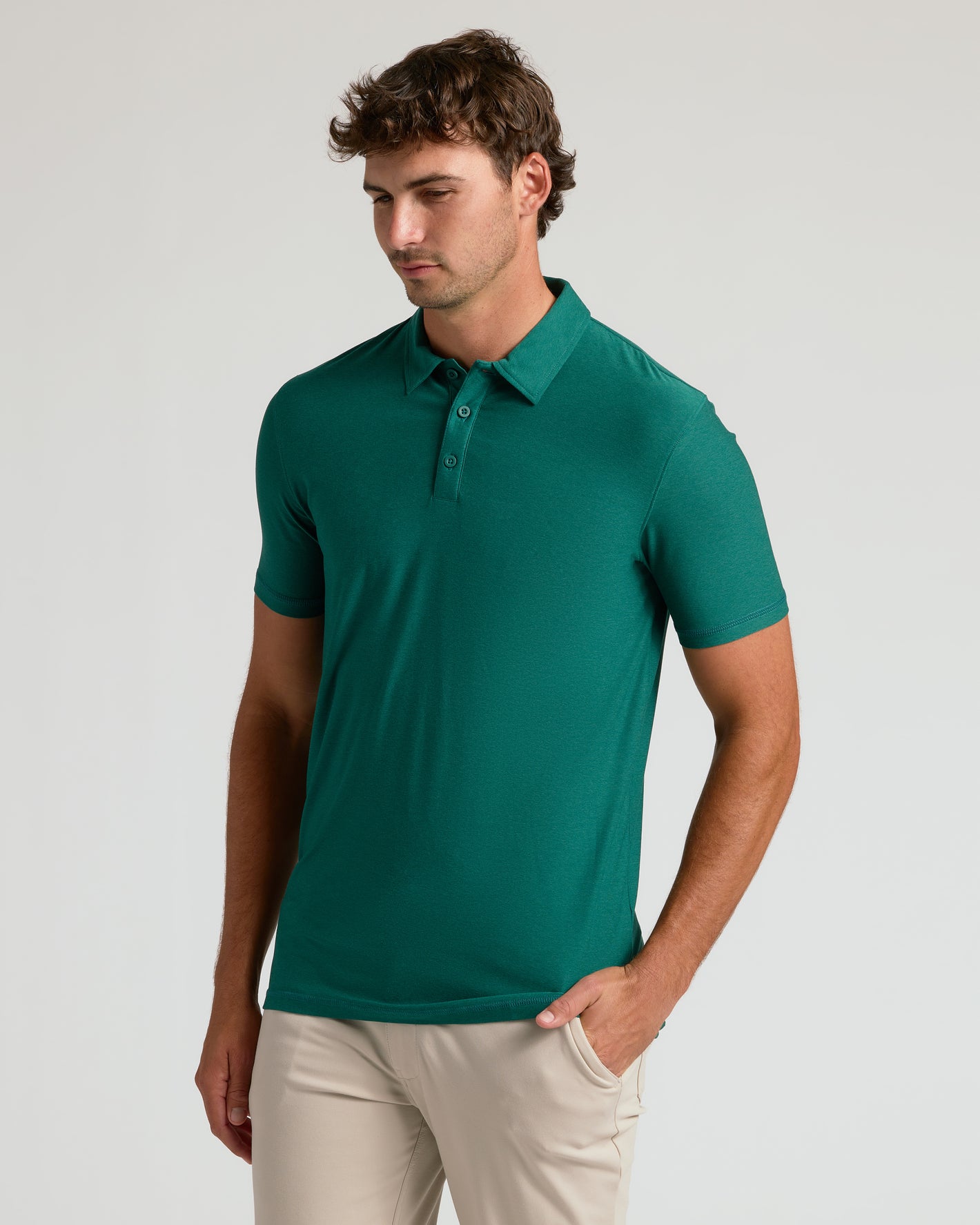 Limited Spring Tall Active Polo 6-Pack on young man, showcasing fit.