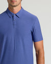Cosmos Short Sleeve Tall Active Polo with collar and three-button placket.