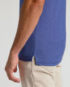 Cosmos Short Sleeve Tall Active Polo with side slit and detailed seam.
