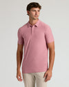 Young man in Limited Spring Tall Active Polo, dusty-rose color.