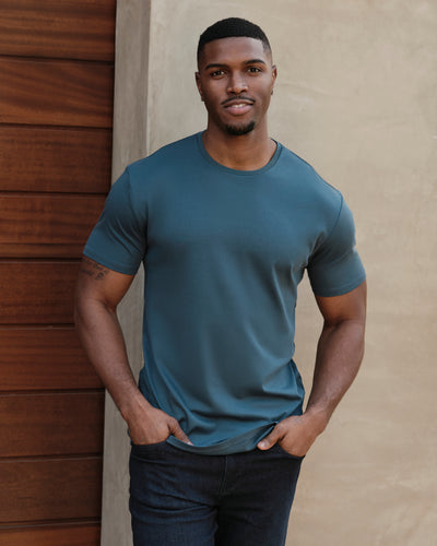 Premium Pima Crew Neck - Lagoon