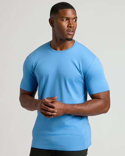 Tall Premium Pima Crew Neck - Cerulean