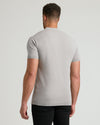 Back view of man in Heather Gray Tall Dressy Polo.