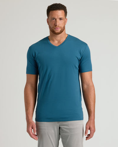 Navy & Lagoon Tall Premium Pima V-Neck 2-Pack