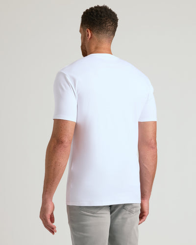 White Tall Premium Pima V-Neck 2-Pack