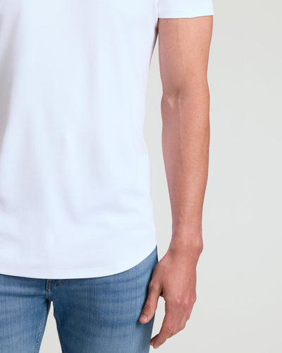 Tall Pima Cotton Blend Curved Hem Crew