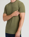 Military Green Tall Heavyweight Pocket Crew with reinforced chest pocket.