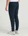 Navy Tall Fleece French Terry Joggers rear view on model.