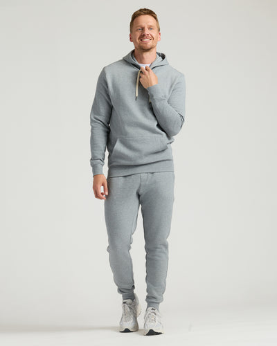 Lot de 2 sweats à capuche et joggings en polaire gris chiné moyen
