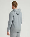 Back view of Medium Heather Gray Tall Fleece Pullover Hoodie & Joggers.