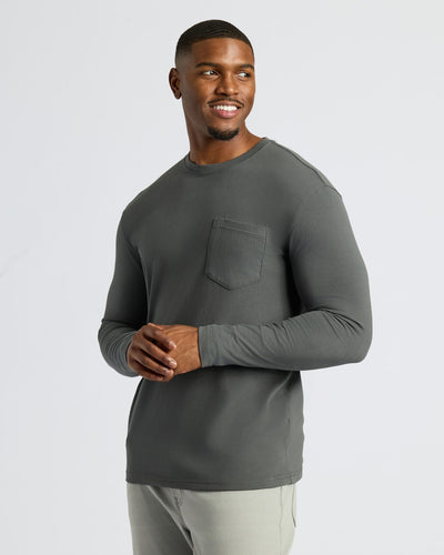 Tall Heavyweight Long Sleeve Pocket Crew