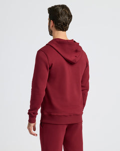 True ClassicBack view of Dark Maroon Full Zip Fleece Hoodie & Jogger 2-Pack.