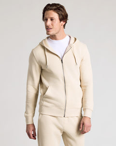 True ClassicDune Fleece French Terry Zip Hoodie worn by man.