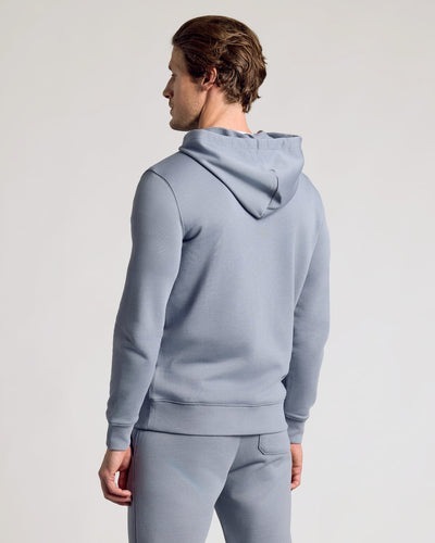 Fleece Full Zip Hoodie - Dusty Blue