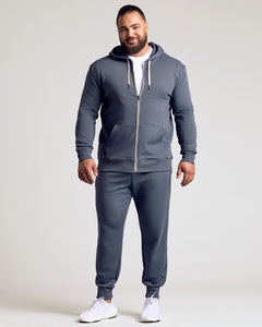 True ClassicMan wearing Stormy Full Zip Fleece Hoodie & Jogger 2-Pack.