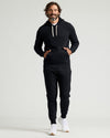 Sudadera con capucha tipo jersey de felpa francesa negra