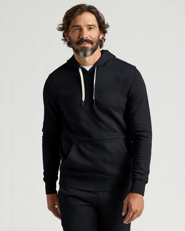 Black Fleece French Terry Pullover Hoodie