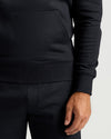 Sudadera con capucha tipo jersey de felpa francesa negra