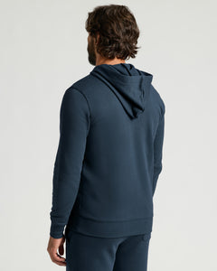 True ClassicNavy Fleece French Terry Pullover Hoodie
