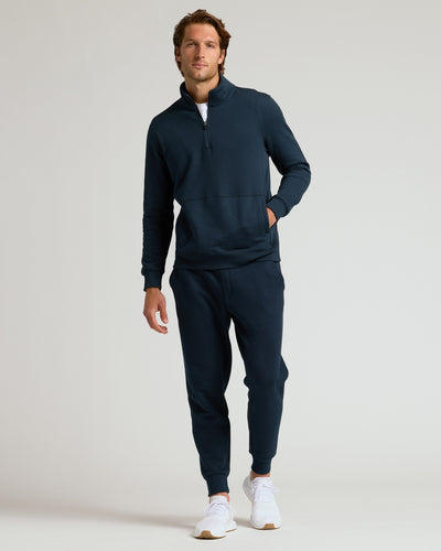 Fleece Half Zip Sweatshirt - Navy