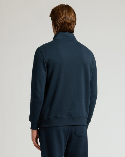 Fleece Half Zip Sweatshirt - Navy