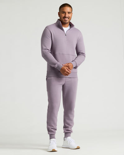 Fleece Half Zip Sweatshirt - Thistle