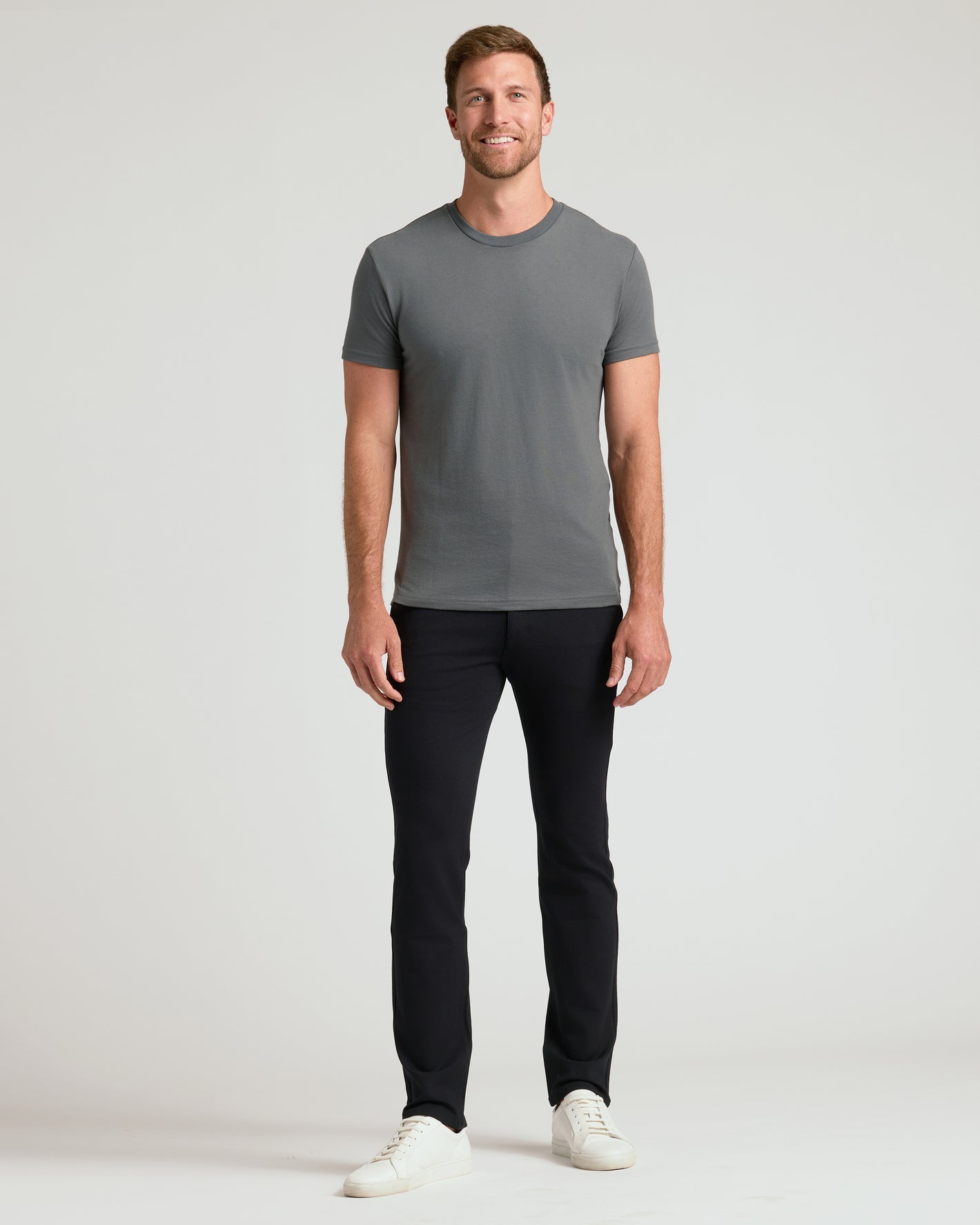 Black Slim Comfort Knit Chino Pant