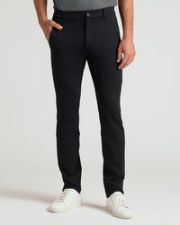 Black Slim Comfort Knit Chino Pant