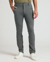Carbon & Khaki Slim Comfort Knit Chino 2-Pack with white sneakers.