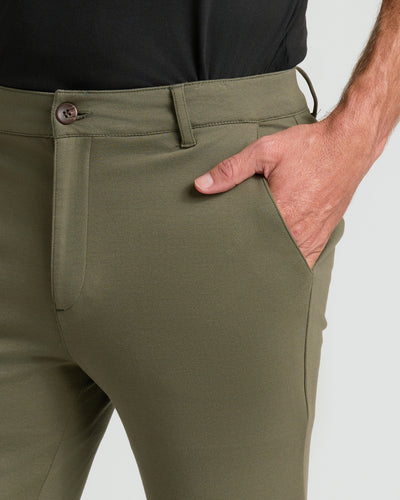 Casual Chino Pants - Military Green