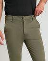 Military Green Slim Comfort Knit Chino Pant showcasing fit and stretch.