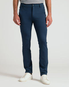 True ClassicBlack & Navy Slim Comfort Knit Chino Pant 2-Pack with white sneakers.
