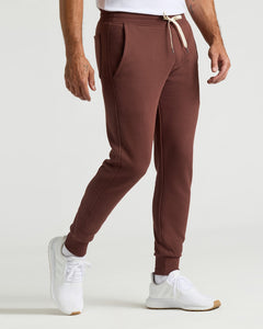 True ClassicCarob Fleece French Terry Joggers with side pockets and ribbed cuffs.