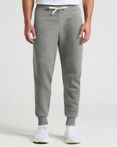 True ClassicMedium Heather Gray Joggers with pockets, drawstring, and ribbed cuffs.