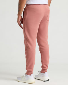 True ClassicRose Fleece French Terry Joggers with cuffed ankles and pockets.