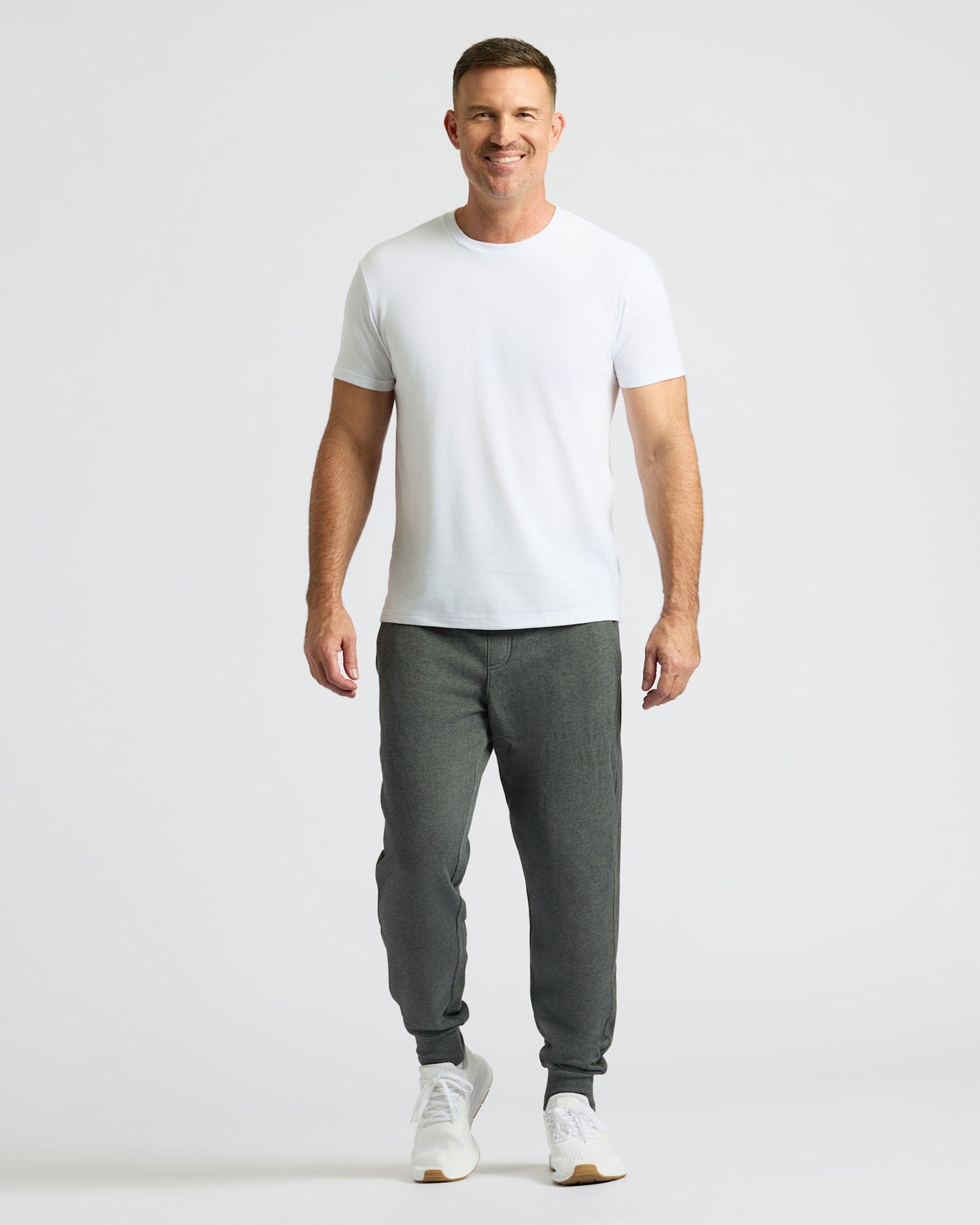 Charcoal Heather Gray Fleece French Terry Joggers