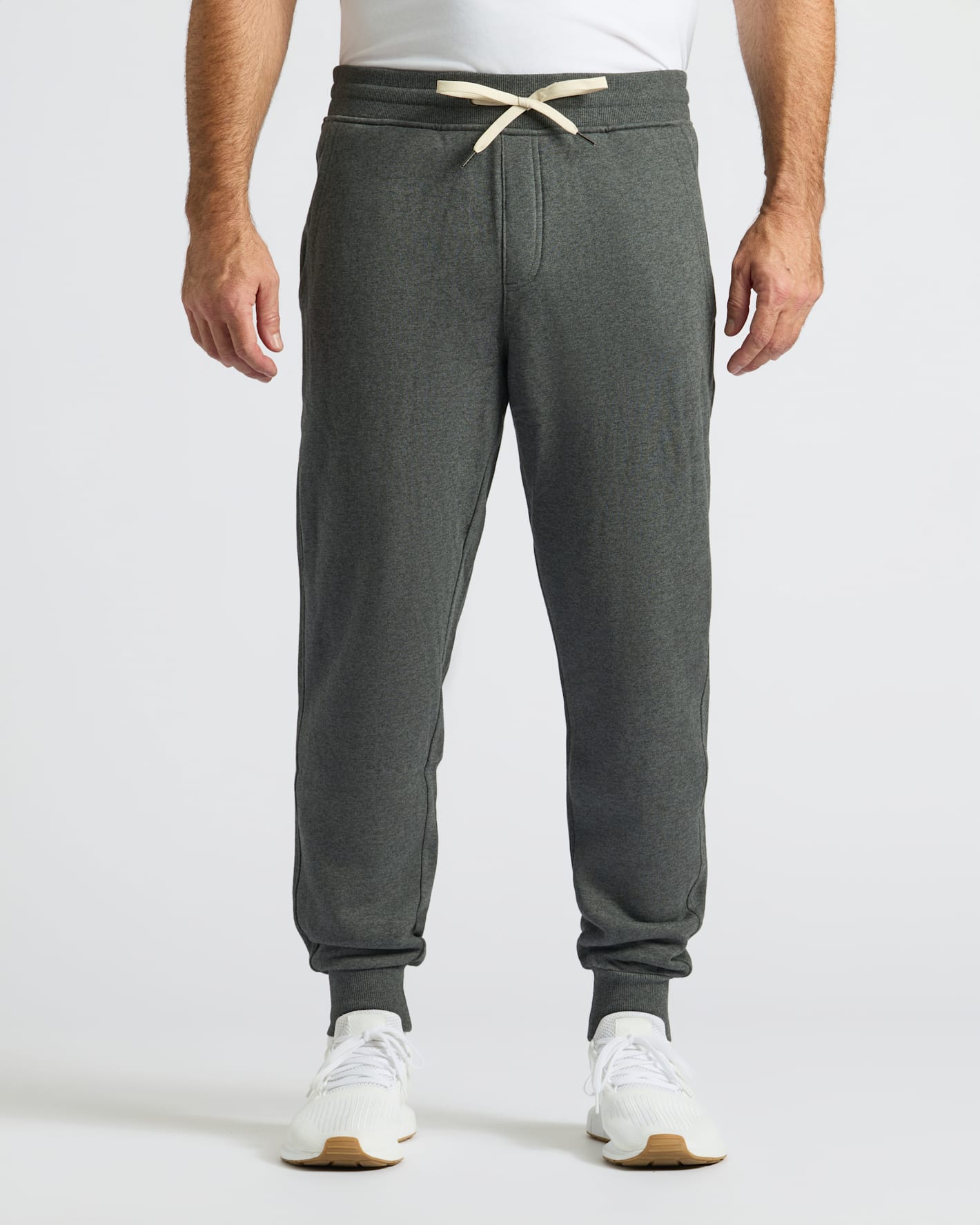 Charcoal Heather Gray Fleece French Terry Joggers