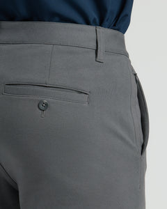 True ClassicNavy & Carbon Slim Chino Pants 2-Pack, featuring welt pocket and belt loop.