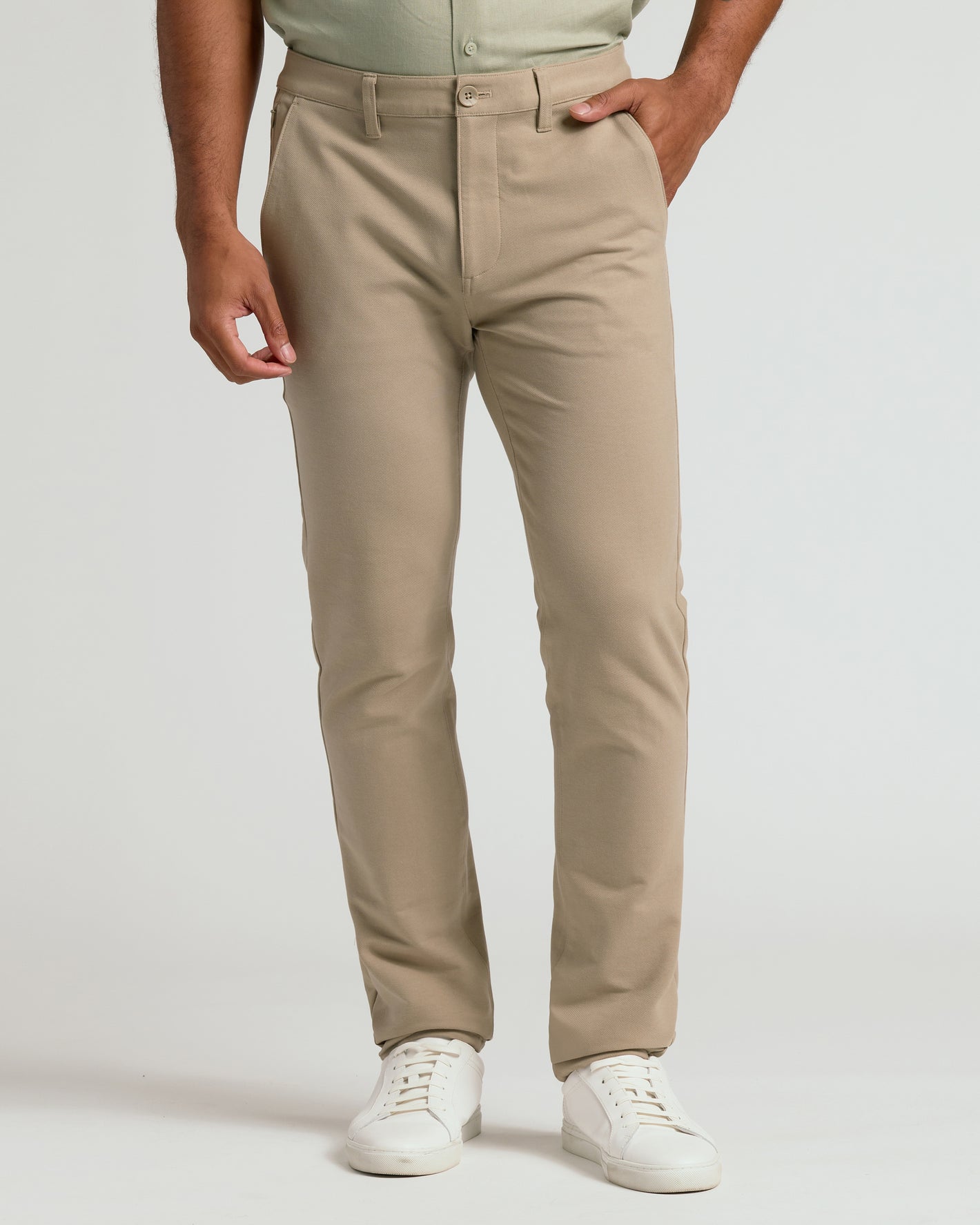 Core Straight Chino Pants 3-Pack styled with white sneakers.