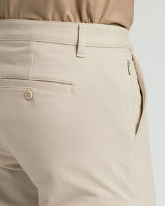 True ClassicSandstone Straight Chino Pants 2.0 with hidden zip pocket detail.