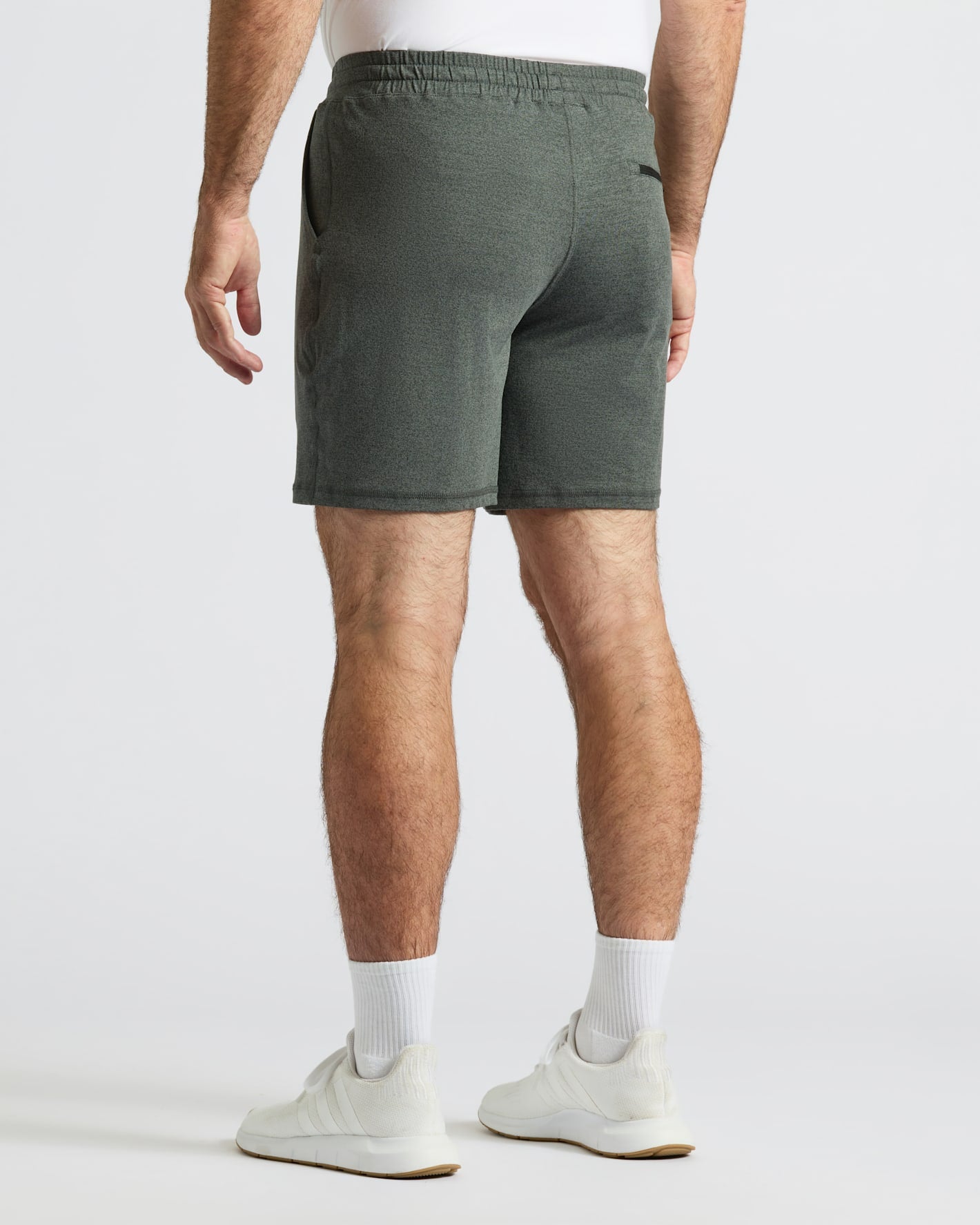 Pantalones cortos deportivos cómodos gris carbón jaspeado