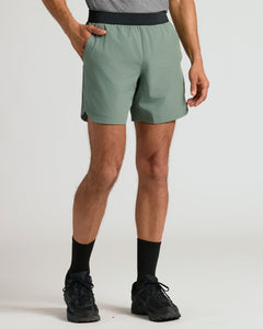 True ClassicActive Training Shorts 3-Pack showing light green, breathable design with pockets.