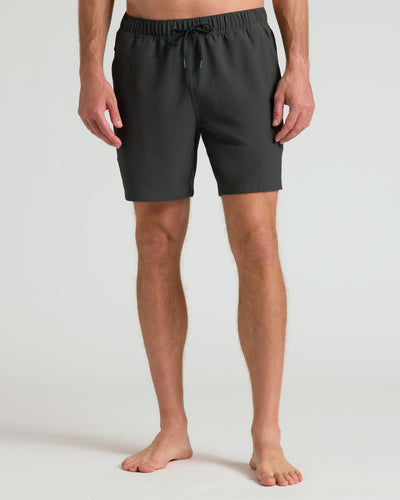 7" Seersucker Swim Trunks - Smoke