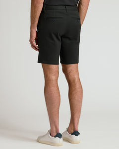 True Classic9 Black Chino Shorts 2.0 rear view with welt pockets.