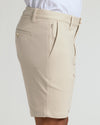 9 Sandstone Chino Shorts 2.0 with zippered pocket and buttoned back pocket.