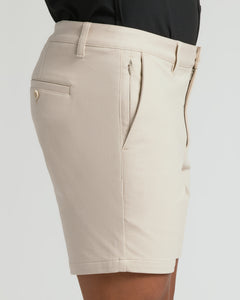 True Classic7 Sandstone Chino Shorts 2.0 showcasing tailored design and modern fit.