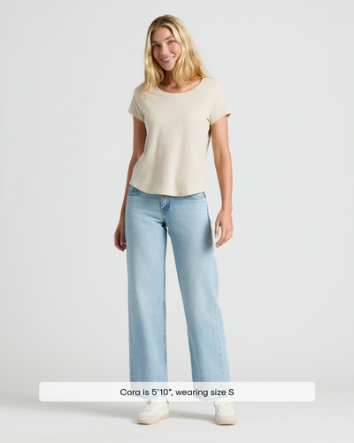 Slub Scoop Neck - Oatmeal