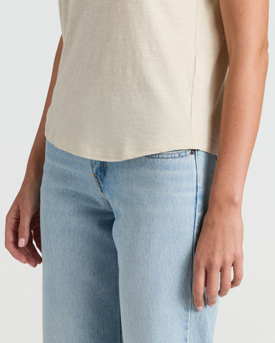 Slub Scoop Neck - Oatmeal