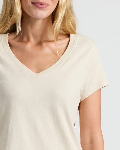 Relaxed Slub V-Neck - Oatmeal