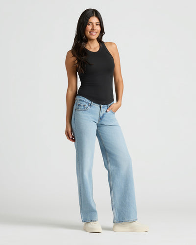 Ribbed High Neck Tank